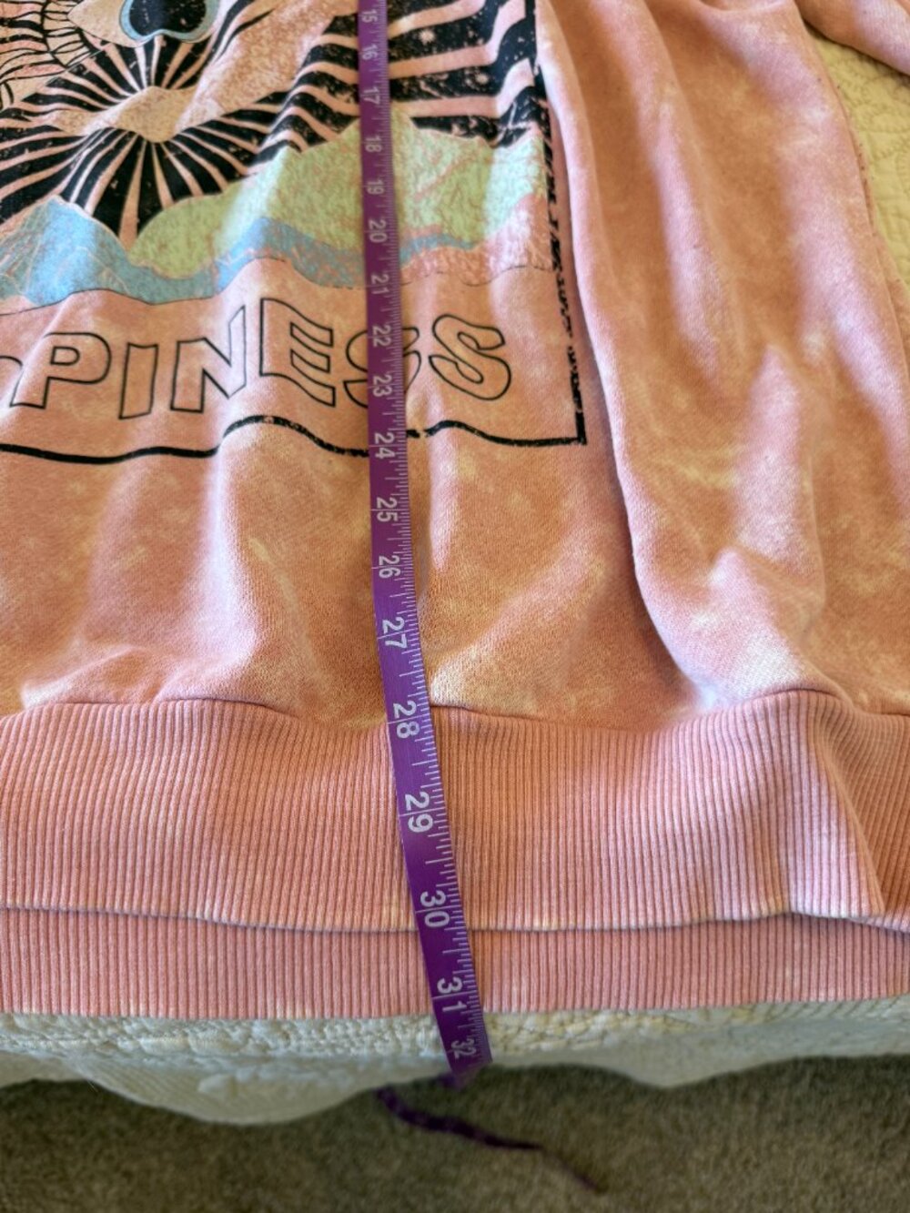 Pink "Choose Happiness" graphic sweatshirt. - Picture 6 of 6